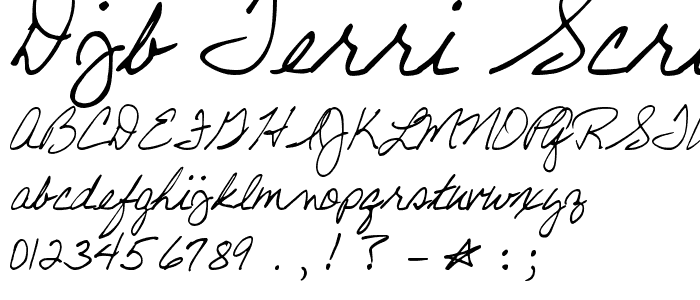 DJB TERRI script font